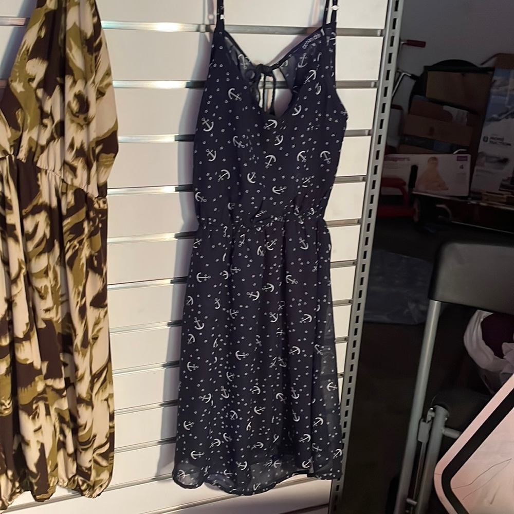 Navy blue stars and anchors sheer sexy casual